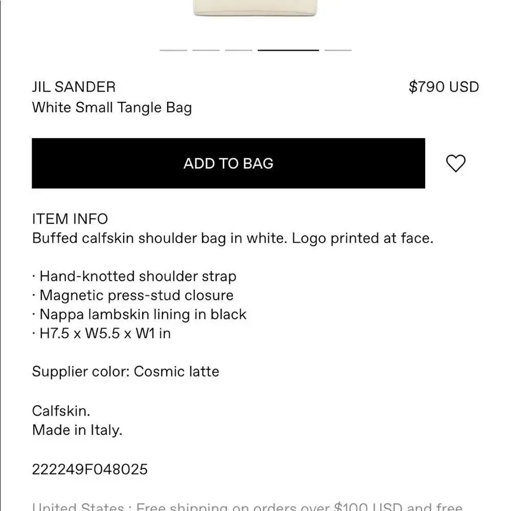 Jil sander small white tangle bag - Picture 6 of 8